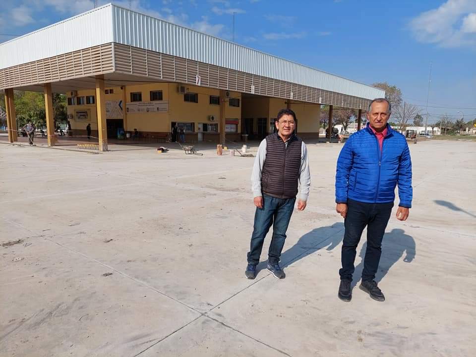 PRACTICAMENTE CONCLUIDA LA OBRA DE PAVIMENTACIÓN DE LA TERMINAL DE ÓMNIBUS DE VILLA ÁNGELA