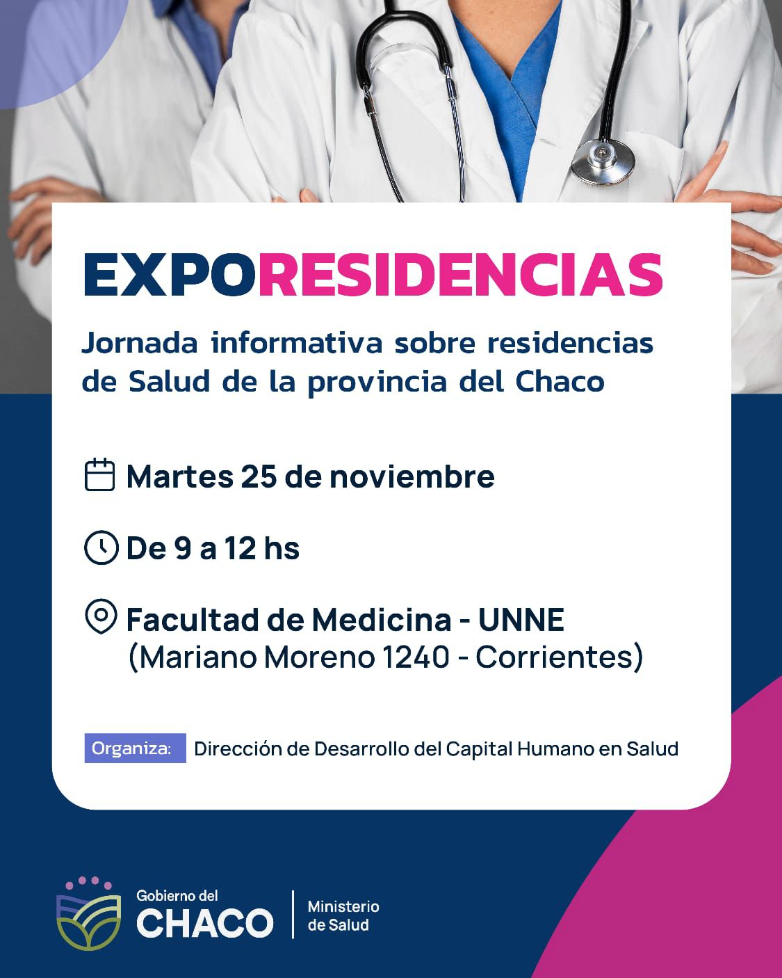 *SALUD INVITA A LA &ldquo;EXPO RESIDENCIAS&rdquo; EN LA FACULTAD DE MEDICINA DE LA UNNE*