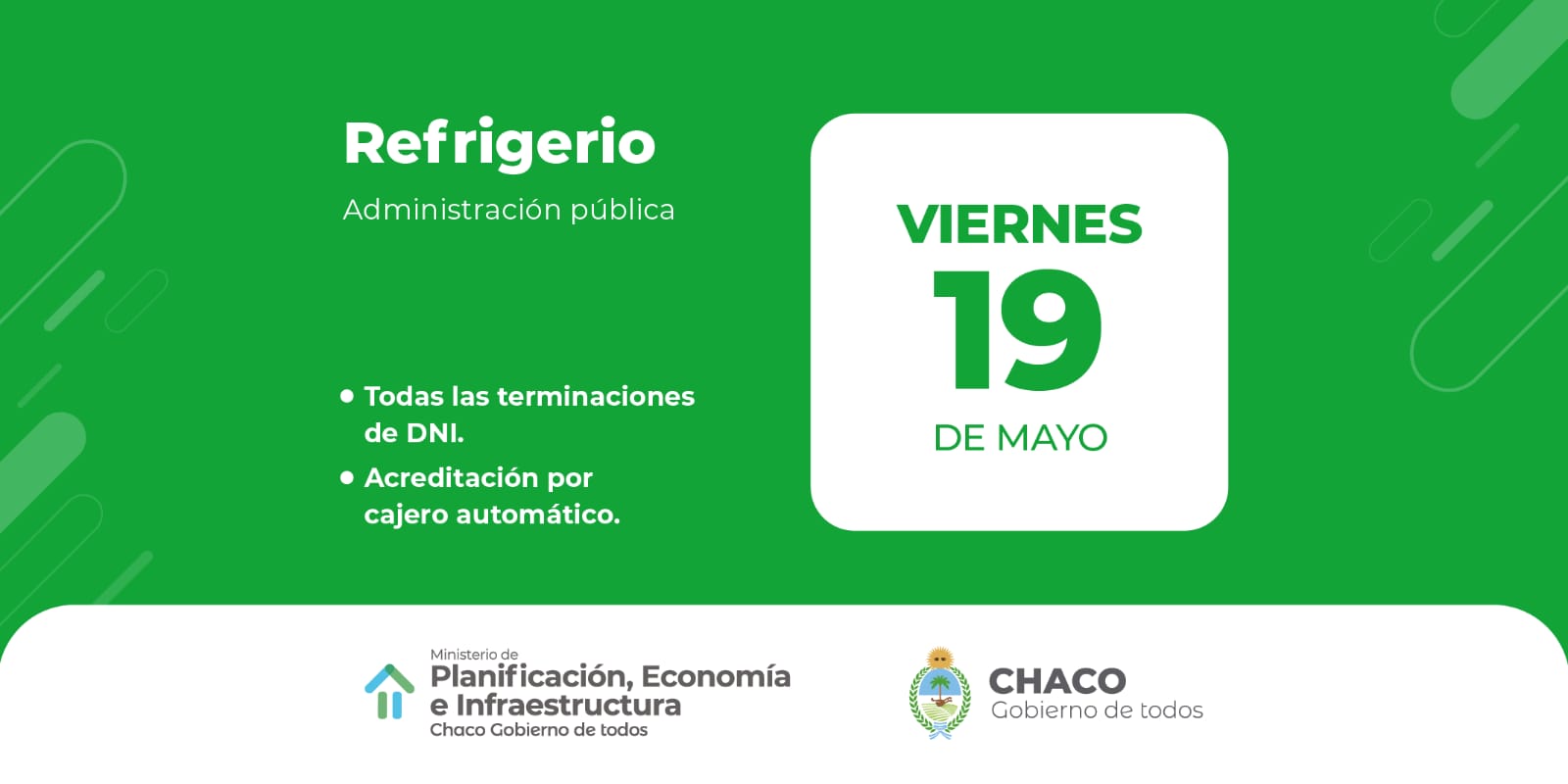 CON AUMENTO, EL GOBIERNO PAGA  ESTE VIERNES EL REFRIGERIO