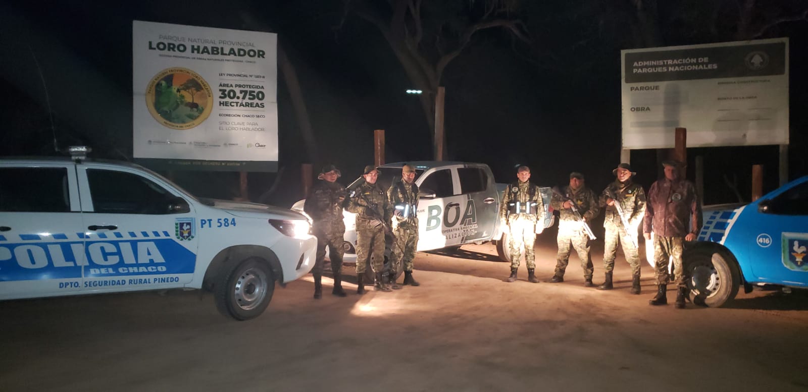 LA BRIGADA OPERATIVA AMBIENTAL IMPIDIÓ EL TRASLADO ILEGAL DE ANIMALES Y MADERA EN TACO POZO