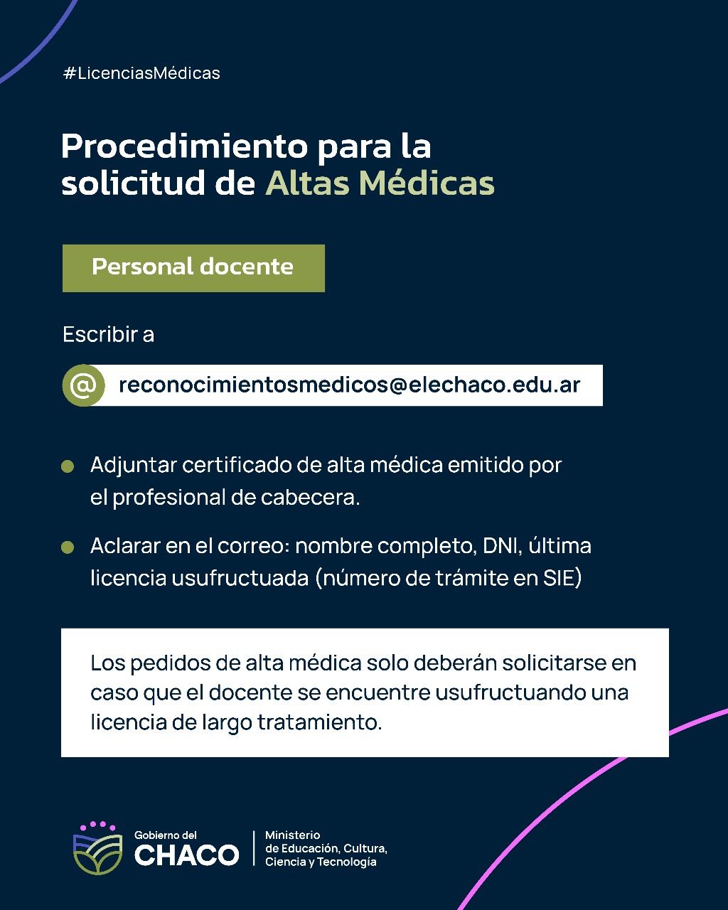 *EDUCACIÓN: A PARTIR DEL 1 DE JULIO, NUEVO PROCEDIMIENTO PARA SOLICITAR LICENCIAS MÉDICAS*