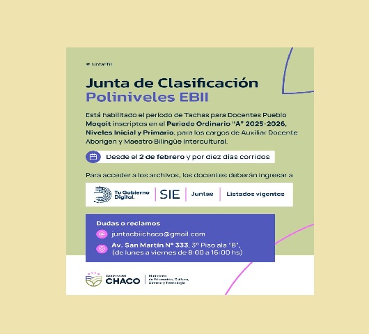 EDUCACI&Oacute;N: EST&Aacute; HABILITADO EL PERIODO DE TACHAS PARA DOCENTES DE LA COMUNIDAD MOQOIT